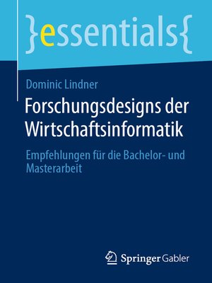 cover image of Forschungsdesigns der Wirtschaftsinformatik